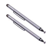 Universal 2 in 1 Stylus Pens with Fiber Tip and Disc Precision Touchscreen for All Capacitive Cellphones Tablets Laptops Pack of 2pcs