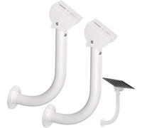 Universal 2 Pack Solar Panel Wall Mount Bracket - 30cm L-Shape Mount with Adjustable Arm & Tilt Head, Compatible with Ring, Blink, Arlo, Eufy, Wyze, Reolink and Other Solar Panels