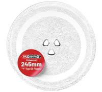 Paxanpax PSA001 Microwave Turntable Glass Plate with 3 Fixers (245mm), Clear