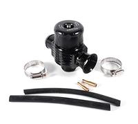 Universal 25mm Dual Port Turbo Blow Off Valve, Adjustable Dump Valve with Spring Pressure Tuning, Black Aluminium BOV Kit for Turbocharged Petrol and Engines