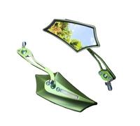 Universal 2pcs 8mm 10mm Motorcycle Road Rearview Mirrors Side Mirror Motorcycle Mirrors(Green)