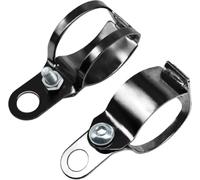 Universal 2Pcs Motorcycle Turn Signal Light Mount Bracket 30-43mm Support Auxiliary Headlights Motor for Custom Fork Lamp Holder Bracket(Black)