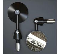 Universal 2pcs/Pair Motorcycle Rear View Mirrors Round 7/8" Handle Bar End Foldable Motorbike Side