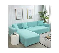 Universal 3 Seater Sofa Cover Stretchable Sky Blue Couch Protector Polyester Fabric Perfect for Living Room Easy to Clean Stylish Home Décor
