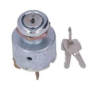 Universal 3 Terminal Ignition Switch, 3 Position Starter Switch with 2 Keys DC 12V for Car Truck Tractor, Zinc Alloy Ignition Start Switch with Auto Return Function