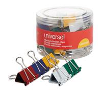 Universal 31029 Medium Binder Clips 5/8-Inch Capacity 1 1/4-Inch Wide Assorted Colors 24/Pack