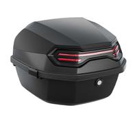 Universal 35L Motorcycle Top Tail Storage Luggage with Lockable Trunk and Kit (Dark Blue, C)