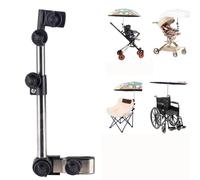 Universal 360° Adjustable Scalable Umbrella Holder for Chair,Umbrella Clamp Mount for Stroller, Beach Chair, Wheelchair & Golf Cart - Tool-Free Installation for Sun & Rain Protection (1 Pcs)