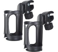 Universal 360° Rotating Cup Holder,Adjustable Bottle Cage for Strollers (2PCS)