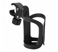Universal 360° Rotating Cup Holder - Adjustable Drink Bottle Cage for Strollers, Bikes, Wheelchairs & Walkers | Fits Most Prams, Bicycles and Mobility Aids (Black)