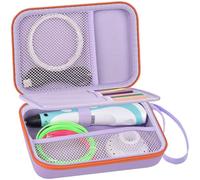 Universal 3D Pen Case Compatible with SCRIB3D P1/Advanced,for MYNT3D Super/Professional,for 3Doodler Start+/Flow/Pro 3D Printer Pens & Filament Refills for Kid Teen Crafter (Purple)