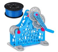 Universal 3d Printer Filament Respooler, Electric & Hand-cranked Dual-mode Spool Winder With Smart Start/stop, Removable Modular Design, Welding Threads & Textile Yarns Manual-blue