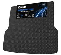 Universal 3mm Rubber Car Boot Mat Liner 137x110cm UK Made Heavy Duty Hard Wearing Waterproof Non-Slip Trim to Fit Protective Load Cargo Floor Mat for Car/SUV/Van/Estate / 4x4 / MPV by Carsio