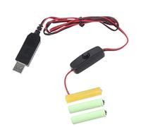 Universal 4.5V LR3 AAA Battery Eliminator Replace 3pc 1.5V AAA Battery for LED Light Electronic Toy with Switch USB