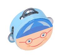 Universal 4 Inch Colorful Percussion Tambourine with 3 Pairs of Metal Bells - Ideal Musical Teaching Instrument for Toddlers, Wood Percussion Instrument (4 inch boy)