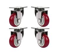 Universal 4-inch Stainless Steel 304 Roulette Wheel Polyurethane Support Rust-Resistant Heavy-Duty Trolley Accessories with Optional Brake