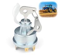 Universal 4 Position Ignition Switch, 12V/24V Tractor Ignition Switch with 2 Keys, Metal Heavy Duty Starter Switch for Agricultural Machinery Tractors Plant Equipment Tractors Replaces 35670