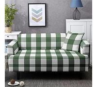 Universal 4-Seater Stretch Sofa Cover Green Modern Slipcover for Living Room Pet-Friendly Couch Protector and Easy to Clean Ideal for Dogs and Cats