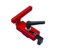 Universal 45 Type T-Track T-Slot Miter Track Jig Aluminium Alloy Miter Track Stop Woodworking DIY Tools for Table Saw Pusher T-Slot Track(1Pc Red Track Stop)