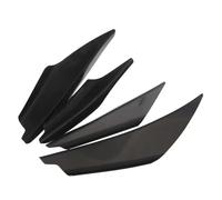 Universal 4Pcs Auto Front Bumper Body Lip Canards Splitter Trim Kits Car Front Bumpers Spoilers Set Scratch Strip(Black)