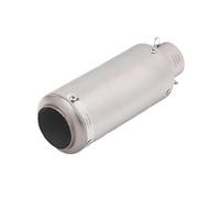 Universal 51mm Inlet Motorcycle Exhaust Muffler with DB killer Compatible with R3 R25 MT07 MT09 mt03 R6 R11(Silver 60mm)