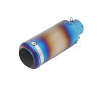 Universal 51mm Inlet Motorcycle Exhaust Muffler with DB killer Compatible with R3 R25 MT07 MT09 mt03 R6 R11(Blue 51mm)