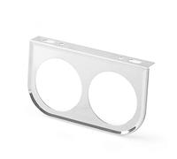 Universal 52mm Dual Gauge Under Dash Mounting Bracket Pod Dual Hole Dash Dashboard Gauge Pod Mount Holder Meter (silver)