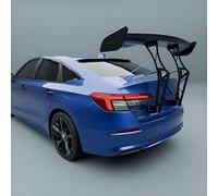 Universal 55Inch GT Racing Spoiler Chassis Mount Big Wing Trunk Mounted Adjustable GT Spoiler Metal Support Brackets DeckLid Lip Accessories Fit for Most Sedan