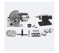 Universal 6-Inch Indexing Head for Milling Machines Dividing Head 160mm 3-Jaw Chuck Rotary with Tailstock(4inch 100mm1)
