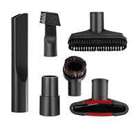 Universal 6-Piece Vacuum Cleaner Accessories Set for Henry Shark Hoover & Most Vacuums, Multi-Purpose Attachments Including Horsehair Brush, 2-in-1 Nozzle, Crevice Tool, Upholstery Brush & Adapter