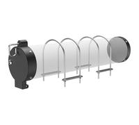 Universal 6" PVC Conduit Carrier Kit with Locking Mechanism - Heavy Duty, Weatherproof, Underground Electrical and Data Cable Protection, Black