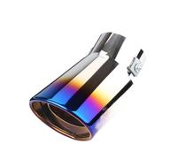 Universal 63mm Car Auto Exhaust Muffler Tip Stainless Steel Pipe Chrome Trim Modified Car Rear Tail Throat Liner Accessories(Multi-color)