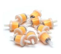 Universal 6mm Inline Fuel Filter 50Pcs Motorcycle Gas Petrol Oil Filter Orange