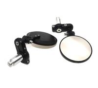 Universal 7/8" 22mm Motorcycle Round Mirrors Handlebar Wing Foldable Mirrors Aluminum Black Handle Bar End Rearview Side Mirrors Motorcycle Rearview Mirrors(2)