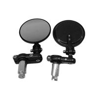 Universal 7/8" 22mm Motorcycle Round Mirrors Handlebar Wing Foldable Mirrors Aluminum Black Handle Bar End Rearview Side Mirrors Motorcycle Rearview Mirrors(1)