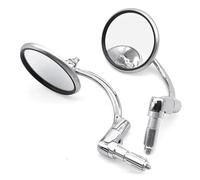 Universal 7/8" Chrome Round MotorcycleBar End Mirrors Rearview Accessories Motorcycle Mirrors