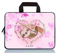 Universal 7-9 inch Tablet Sleeve Ultra-Portable, Neoprene Carrying Sleeve Case Bag Compatible with 7" 8" 8.5" 8.9" 9" Apple iPad mini, Samsung, Google, HP, Acer (Pink Sloth)