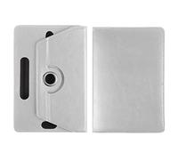 Universal 7 inch 360 Rotating Case Fits All 7 and 7.1 inches Android Tablets, Smooth Interior, PU Leather Exterior Supports Multiple Viewing Angles, Lightweight Folio Wallet Case Cover (White)