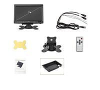 Universal 7 inch Car Monitor 9-36V Stand Reverse Camera 2 Way Video Input for Parking/Reversing/CCTV System(4PIN Monitor-Frame)