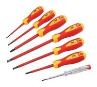 Universal 7 Piece Fully Insulated Screwdriver Set With Mains Tester