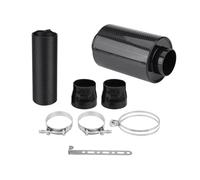 Universal 76mm 3" Car Carbon Fiber Induction Air Intake Filter Kit Ram Box Cold Bellows System Part With Intak Intake Pipe Kit