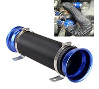 Universal(76mm) Cold Air Intake Flexible Induction Pipe Hose Kit Blue Black From Madlife Garage