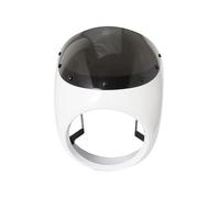 Universal 7inch 16.5~18cm Motorcycle Front Headlight Fairing Windshield Cafe Racer Style Retro Headlamp Windscreen Compatible With Most Standard 7 Inch Headlights(White Smoke Lens)