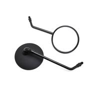 Universal 8 10mm Side Mirror For Vespa For Scooter For Chooper For Kymco For Vulcan S 650 Black Round Motorcycle Rearview Mirrors Rearview Mirrors(Black)