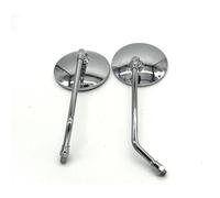 Universal 8 10mm Side Mirror For Vespa For Scooter For Chooper For Kymco For Vulcan S 650 Black Round Motorcycle Rearview Mirrors Rearview Mirrors(Chrome)