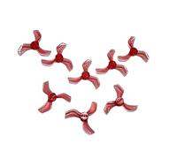 Universal 8-Piece 1mm/1.5mm 3-Blade 1635 1.6x3.5x3 40mm Shaft CCW/CW Propeller Hollow Suitable For UAV Aircraft Parts(Clear Red 1.5mm)