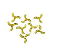 Universal 8-Piece 1mm/1.5mm 3-Blade 1635 1.6x3.5x3 40mm Shaft CCW/CW Propeller Hollow Suitable For UAV Aircraft Parts(Clear Yellow 1mm)
