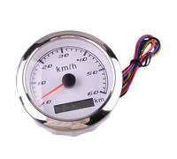 Universal 85mm 12V 24V Gauge Speedometer Mile Counter Tacho Meter 0 60km H Compatible With Car Bus Motorcycle Yacht Boat