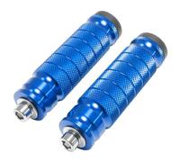 Universal 8mm Foot Pegs CNC Aluminum Install Bolts Motorcycle Rearsets Footrest Footpegs Compatible With YAMAHA Honda Suzuki Kawasaki Ducati Aprilia (Blue)