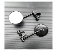 Universal 8mm Motorcycle Round Rearview View Stainless Mirror Classic 22mm-25mm 7/8" Handle Bar Mirror Mount Mirrors End Rearviews